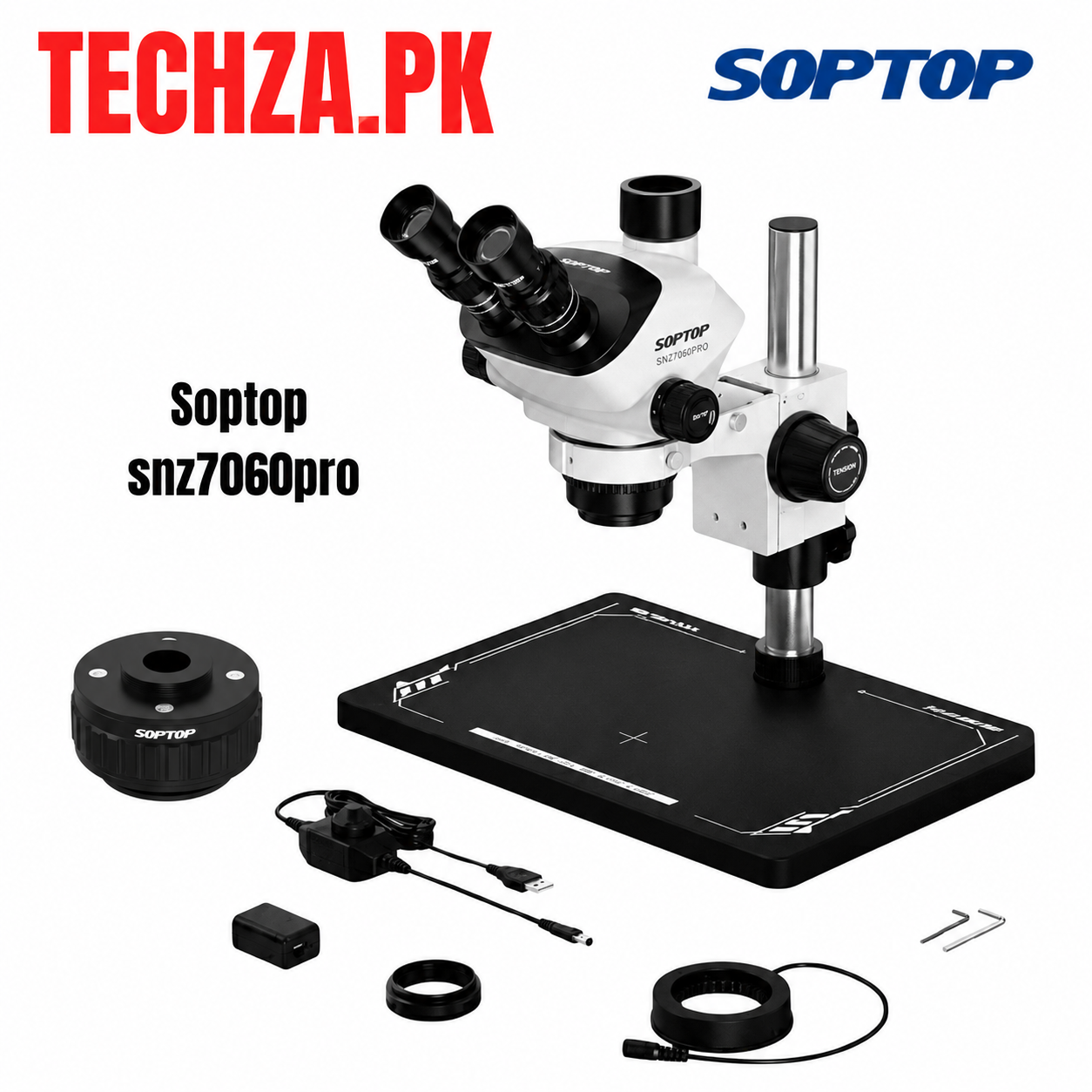 SZM-7060PRO SOPTOP 7-60X ZOOM TRINOCULAR STEREO MICROSCOPE