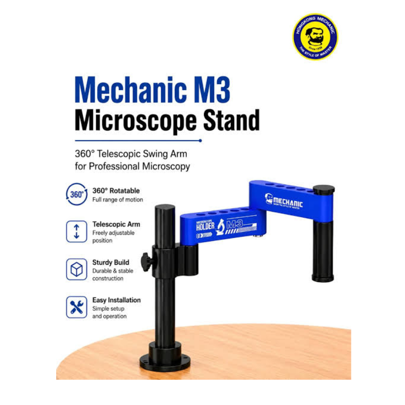 Mechanic M2 / M3 360° Rotation Swing Arm Universal Aluminum Alloy Microscope Bracket — image 3