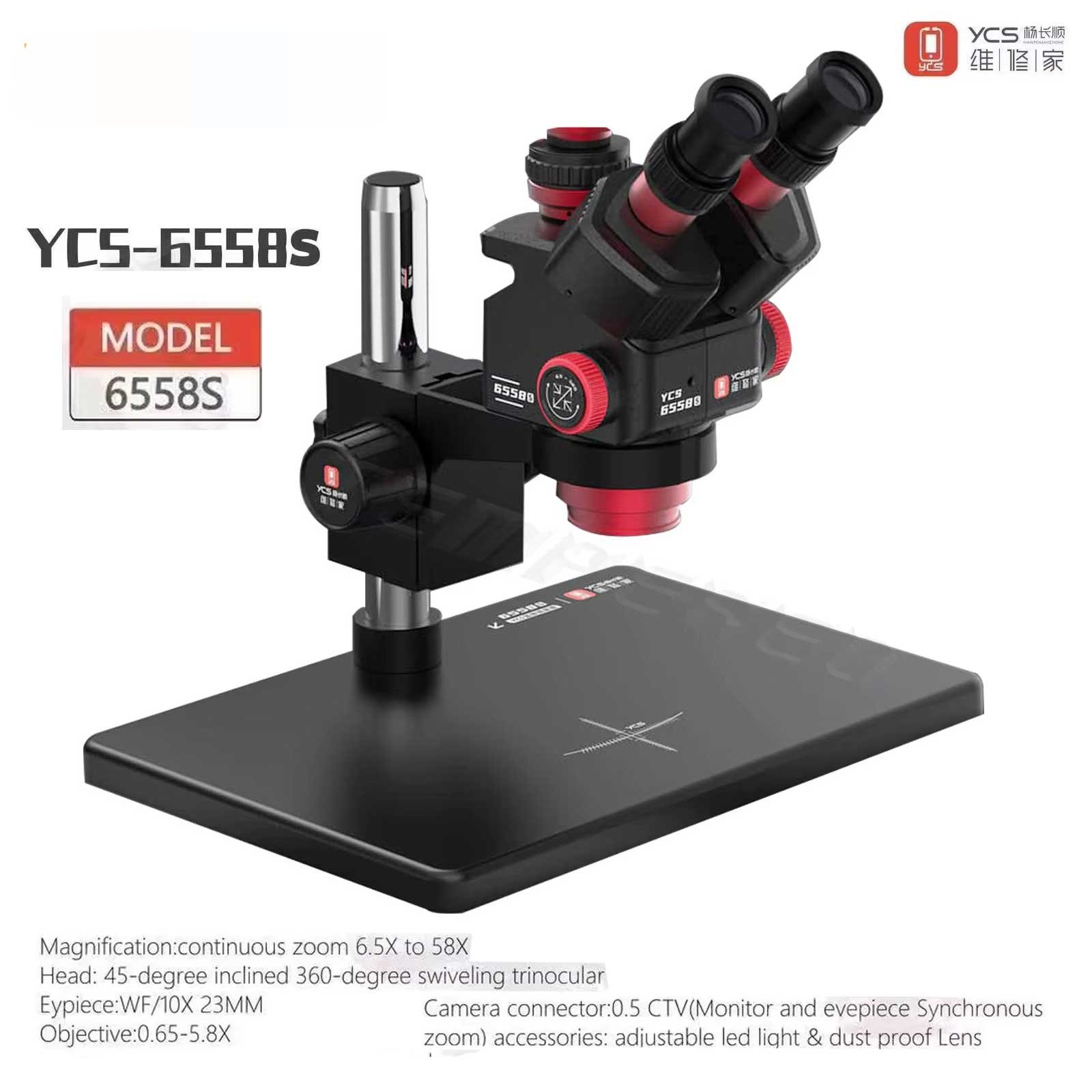 YCS 6558S ULTRA HD TRINOCULAR MICROSCOPE WITH LARGE BASE