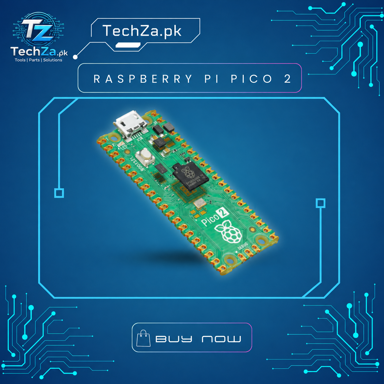 Raspberry Pi Pico 2 with RP2350 Chip A12+ erased and passcode and hello screen (tested)